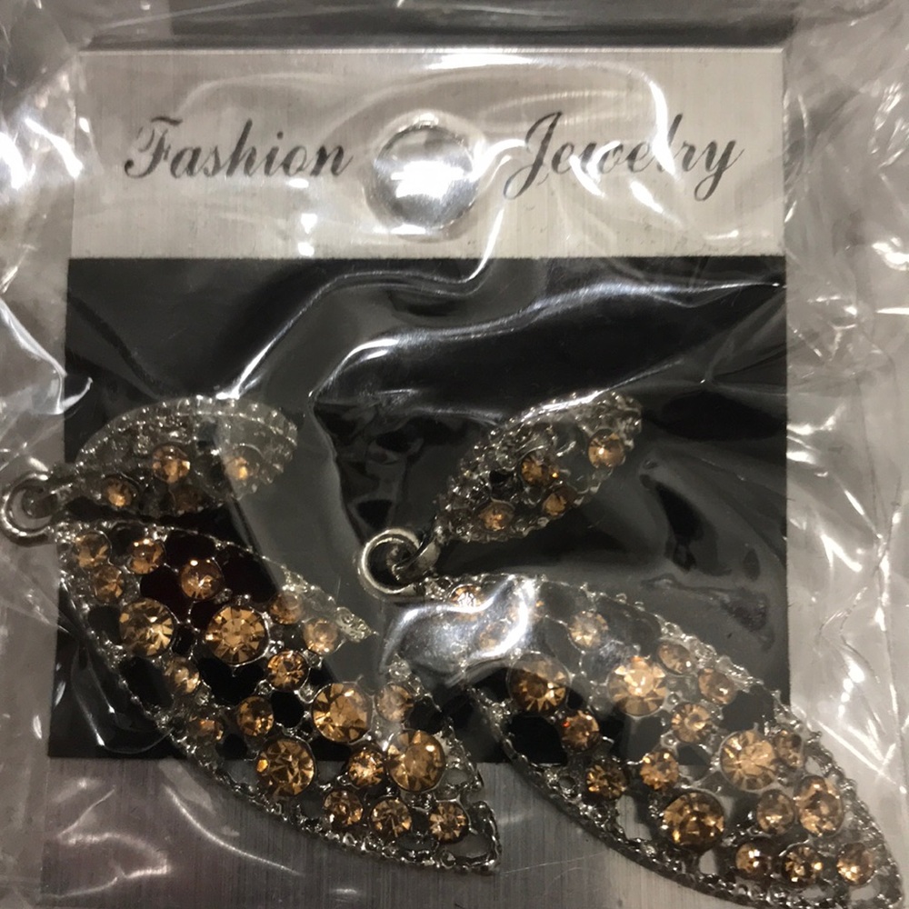 NIP 12 Pair Fashion Jewelry Crystal Dangling Earrings Hypoallergenic